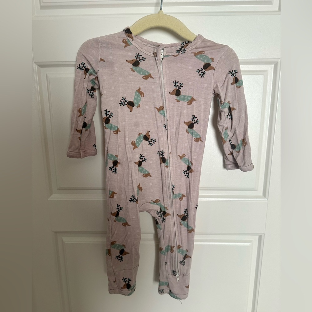 Larkspur Baby Dachsund Antlers Romper